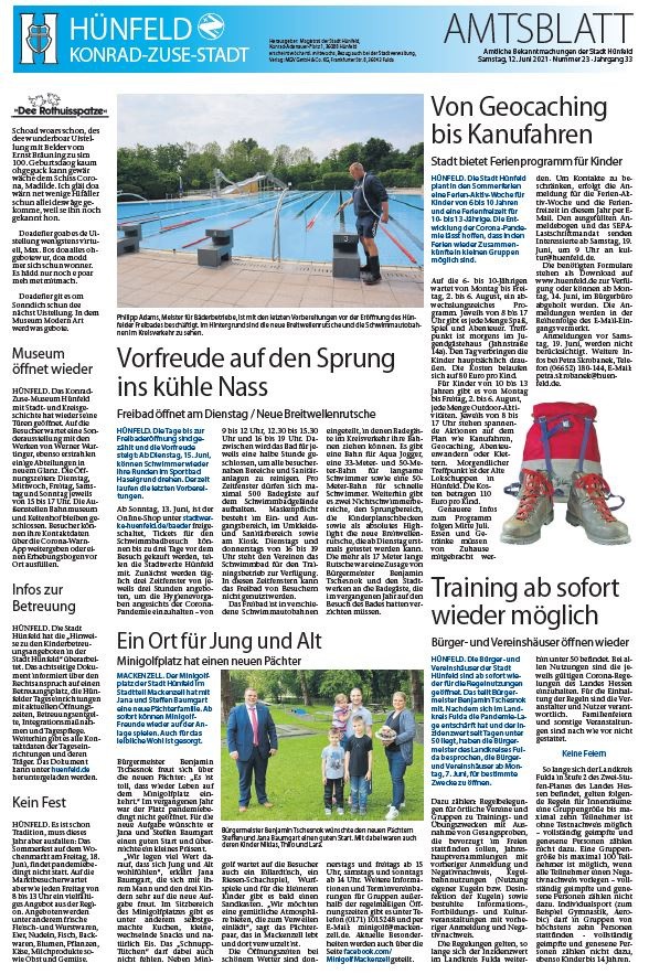 Amtsblatt vom 12. Juni 2021